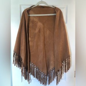 Vera Pelle Tan/copper toned 100% suede Italian shaw.